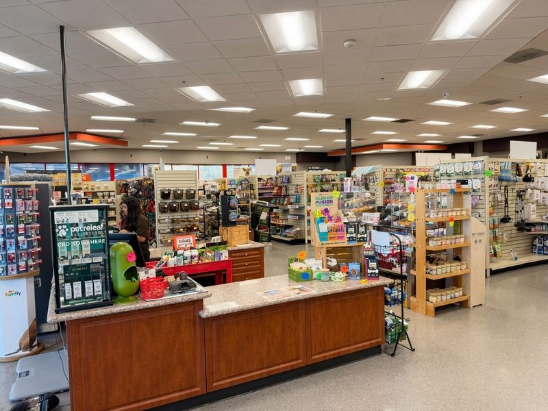The checkout counter at South Salem Pet Supply